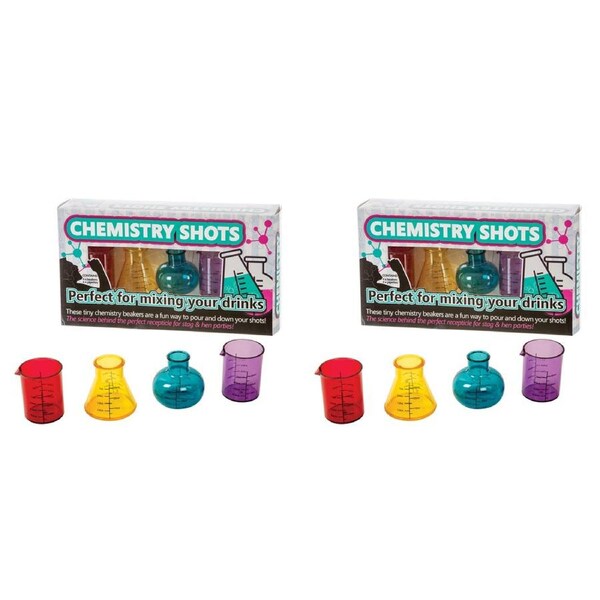 8pc Funtime Gifts 30ml Chemistry Shots Glasses Party Drinking/Drinkware Set