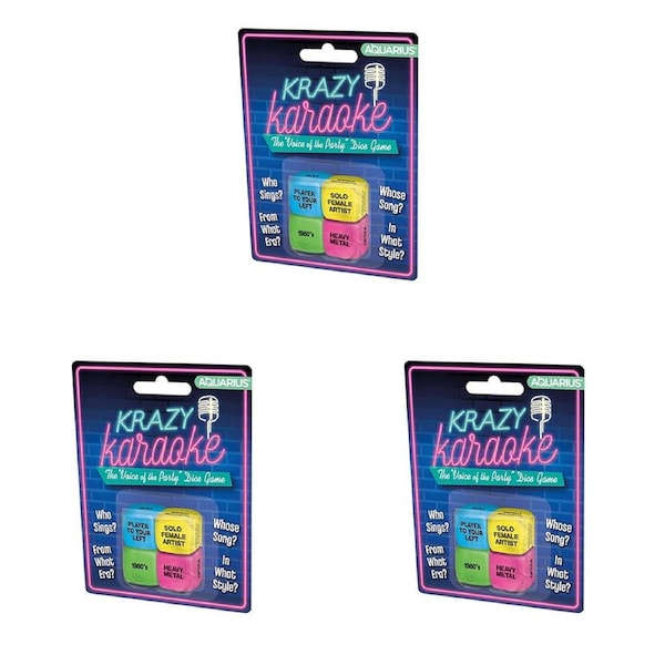 12pc Icup Inc Krazy Karaoke Rolling Dice Decision Making Family Party Game