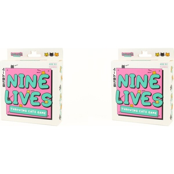 2PK Gift Republic Nine Lives Throwing Cats Board Game Kids Play Toy Set 6y+