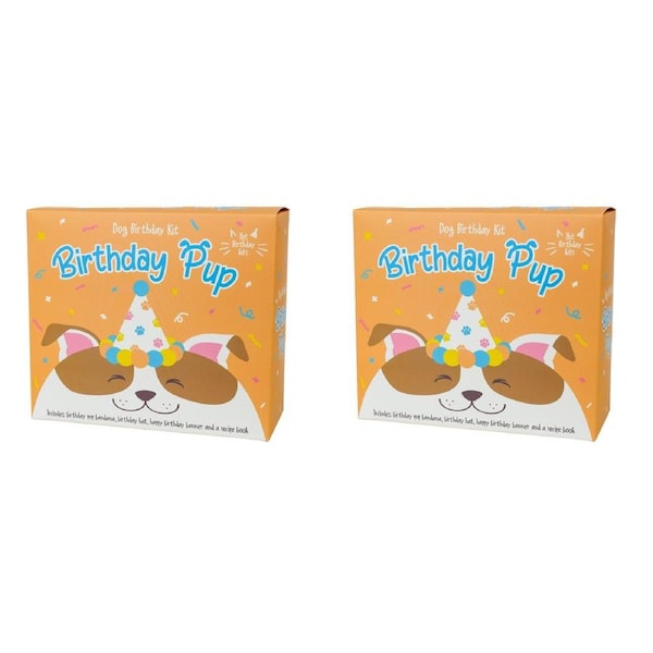 2PK Gift Republic Pet Puppy/Dog Birthday Celebration Kit w/ Treat Recipe Book