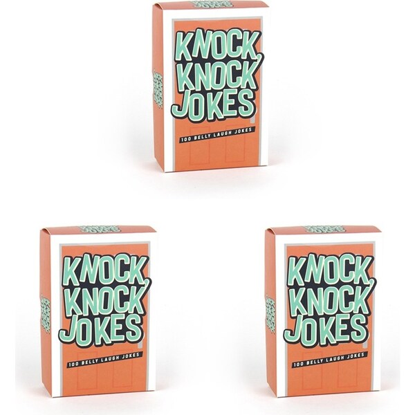 3PK Gift Republic 100-Knock Knock Jokes Card Funny/Hilarious Party Game Night
