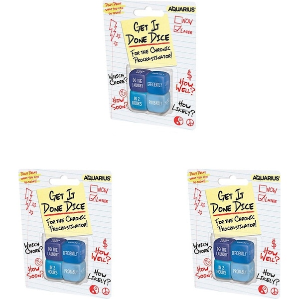12pc Icup Inc Get It Done Rolling Dice Anti-Lazy Self Decision Making Game