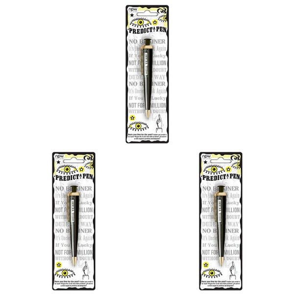 3PK NPW Gifts Decision Making Predict-A-Pen Schl/Office Writing Stationery Black