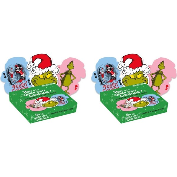 2PK Aquarius The Grinch Shaped Playing Cards Poker Family Game Party Gaming Deck