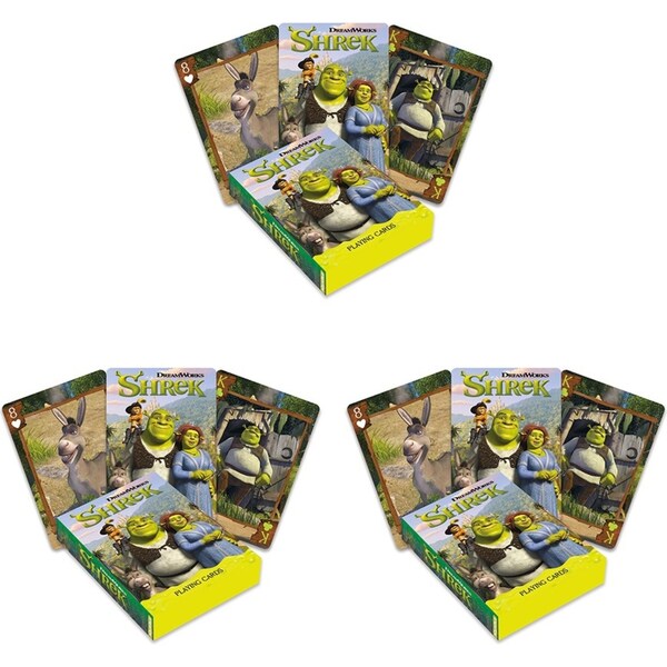 3PK Aquarius Shrek Playing Cards Poker Family Fun Game Night Party Gaming Deck