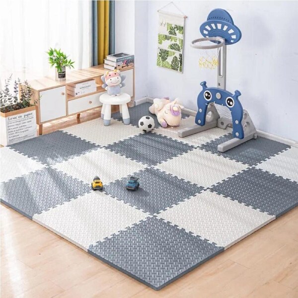16 Pieces Puzzle Play Mats, Soft Baby Play Mat, Kids Interlocking Foam Floor Tiles, Toddlers Carpet Playmats 30*30CM