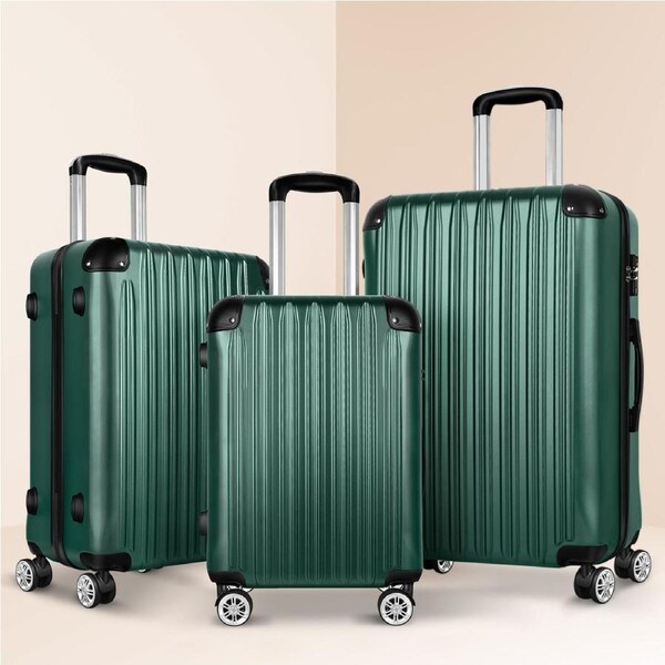 20" 24" 28" ALFORDSON Luggage TSA Suitcase Trolley 3PCS Set - Green