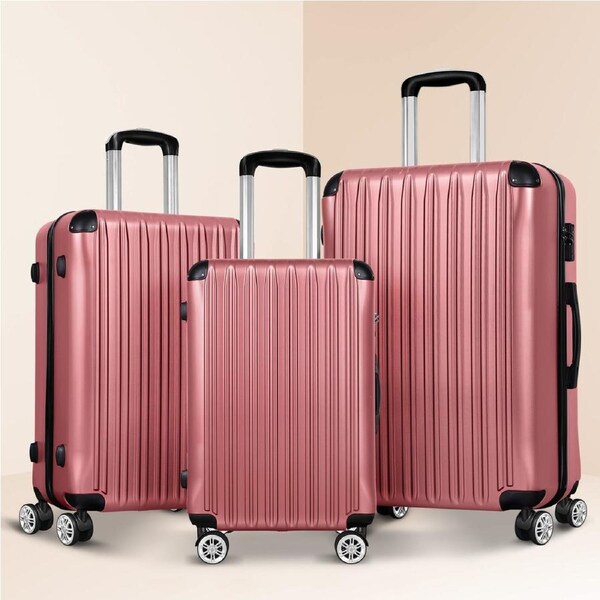 20" 24" 28" Luggage Set ALFORDSON TSA Suitcase Trolley 3PCS - Pink