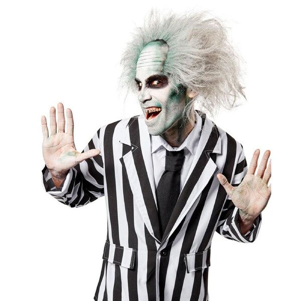 Beetlejuice Short Grey Wig