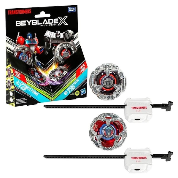 Beyblade X: Transformers Collab Optimus Prime 4-60P vs. Megatron 4-80B
