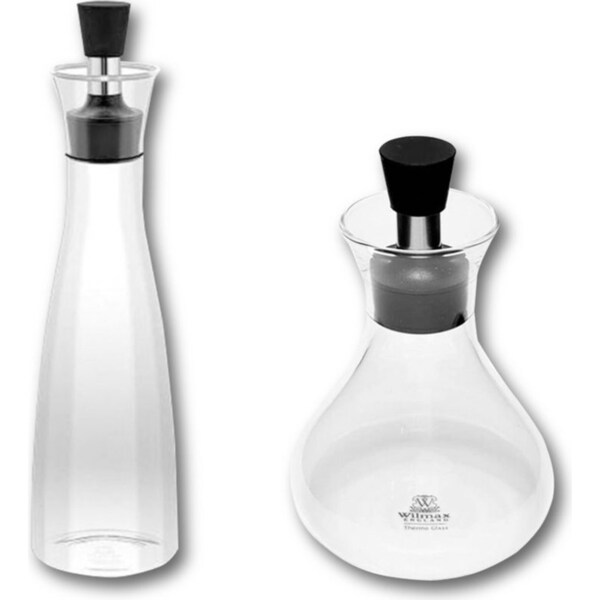 Wilmax England Glass Thermo Oil/Vinegar Storage Condiment Bottle Kitchen Set