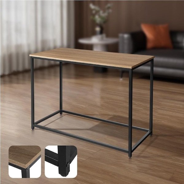 100x45x75cm Computer Office Desk Study Table Writing Workstation Black & Woodgrain