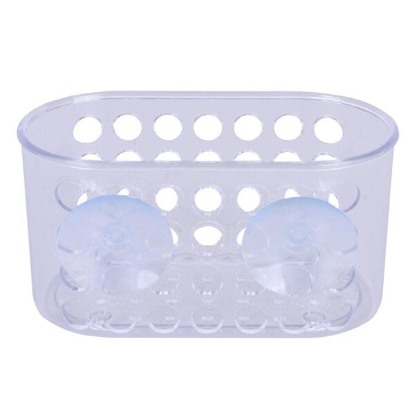 Small Shower Basket Soap Holder Kitchen Organizer with Suction Cups