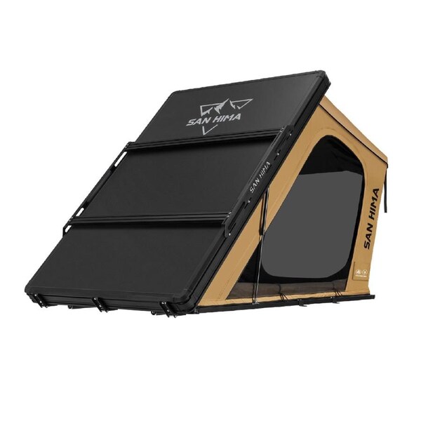 San Hima Kalbarri Gen 2 Roof Top Tent Hardshell With Ladder Camping Khaki