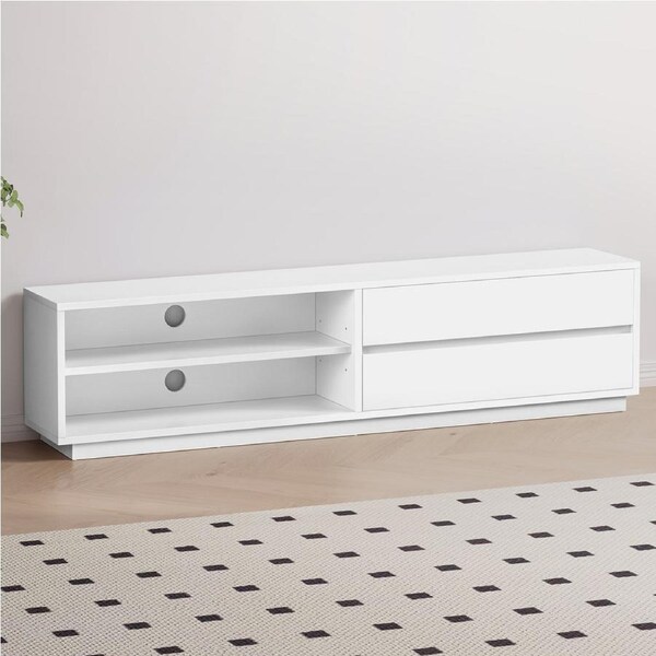 ALFORDSON Entertainment Unit 180cm TV Cabinet Stand White