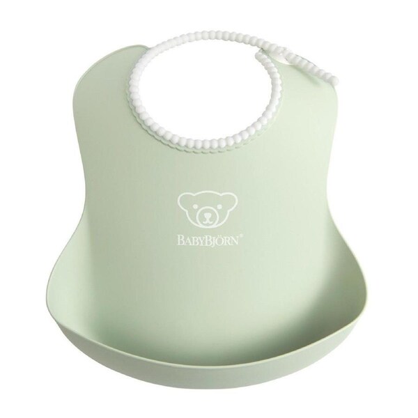 Babybjorn Silicone Baby Bib - Powder Green