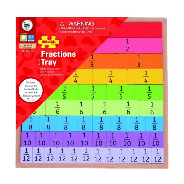Bigjigs Toys Educational Fractions Tray