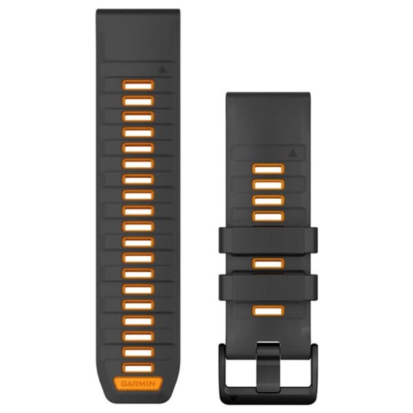 Garmin QuickFit 26 Watch Band - Graphite/Spark Orange