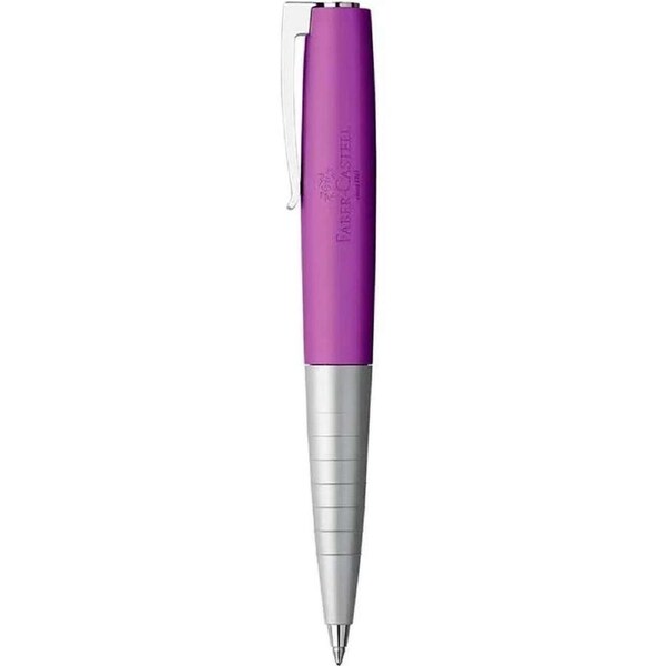 Faber-Castell Loom Twist Ballpoint Pen Violet Purple Silver Medium Nib 1.0mm