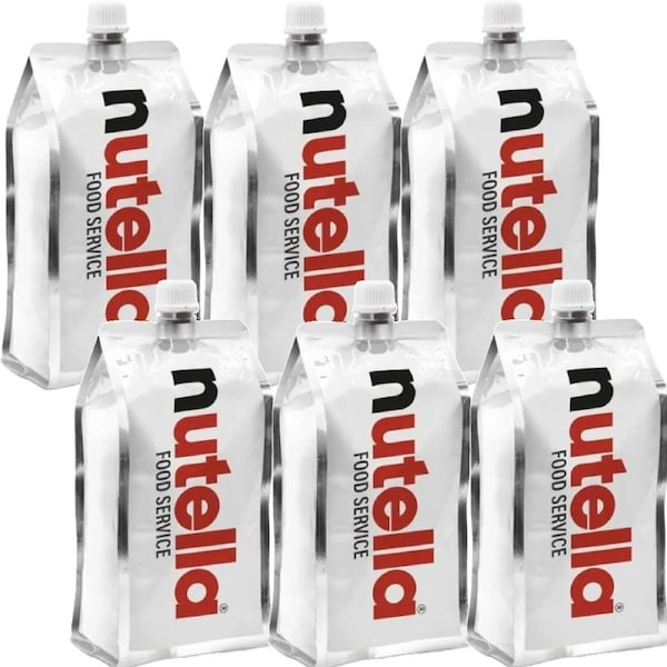 Nutella Chocolate Hazelnut Spread Cartridge Replacement Refill For Dispenser 6 Pack 1kg Carton Bulk