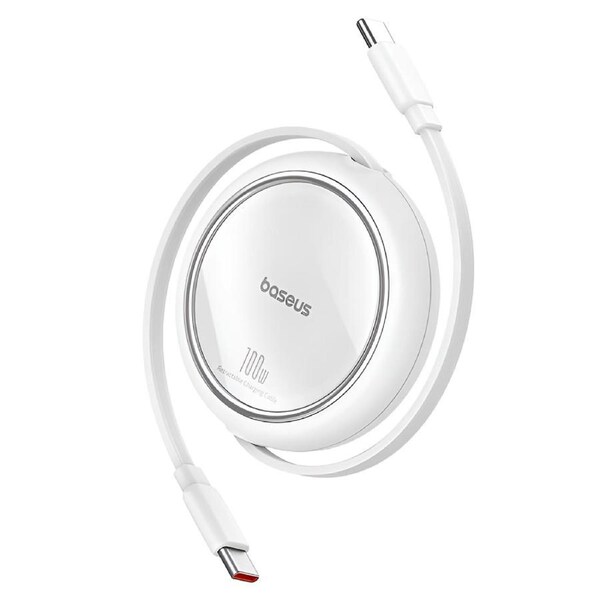 Baseus 100W Free2 Draw Type C to Type C Data Cable 1M - White