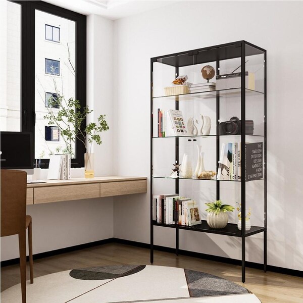 Stacked Glass Display Cabinet Heavy Duty 160cm Tall High Transparency Jewlery
