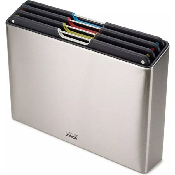 Joseph Joseph Folio 4 Piece Steel Chopping Board Set Stainless Steel