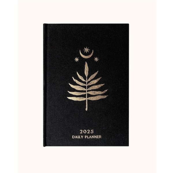 DREAMY MOONS 2025 DAILY PLANNER BLACK