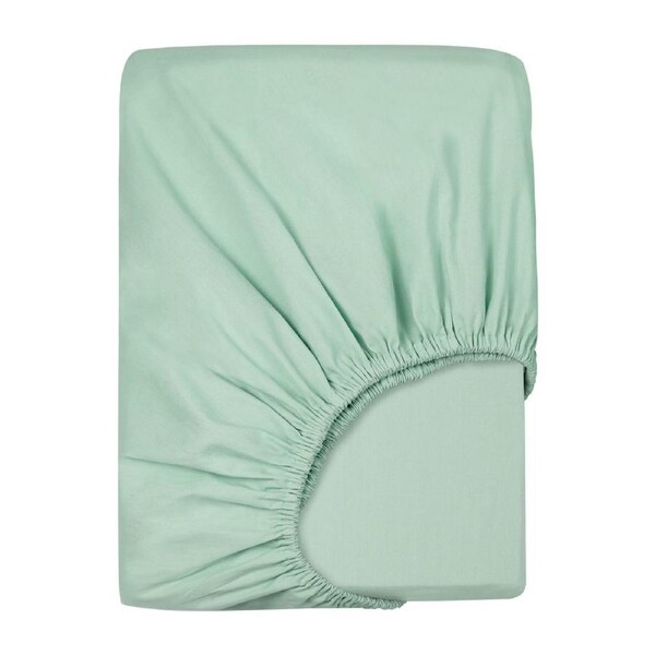 LINENOVA Premium 100% Cotton Fitted Sheet(Single,Sage Green)