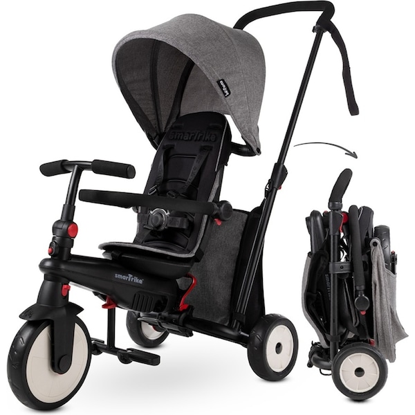 SmarTrike STR3 Journey Folding Tricycle/Pram/Stroller Toddler/Kids 10-36m Grey