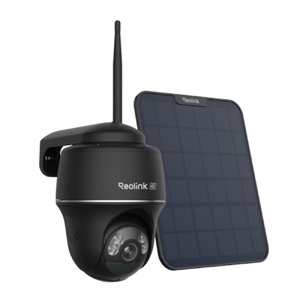 Reolink 4K Solar Security Camera Wireless Outdoor 360 Pan Tilt, 5/2.4 GHz Dual-Band WiFi, Argus PT Ultra Black