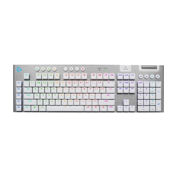 LOGITECH G915 X LIGHTSPEED Low-Profile Wireless Gaming Keyboard (White)