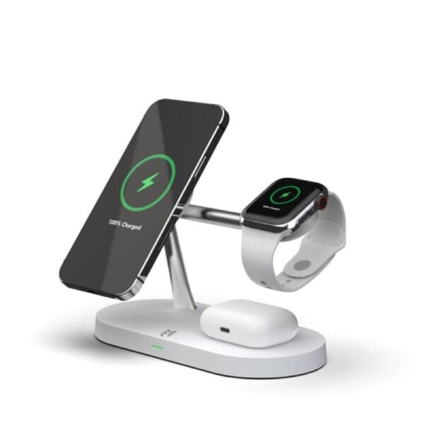 EFM Flux 4-in-1 Wireless Charging Dock Silver