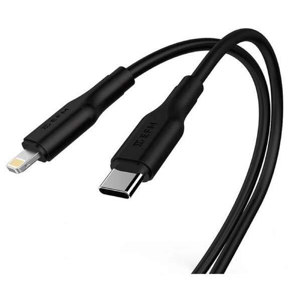 EFM USB Type-C to Lightning 2M Black Charge & Sync Cable