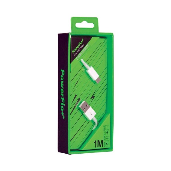 PowerFlo+ Lightning to USB A 1m Cable White