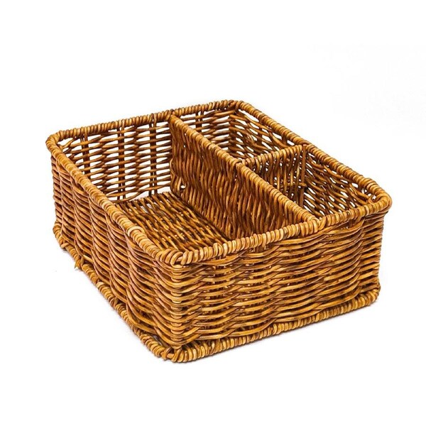 Casa Storage Basket Polypropylene Plastic Metal Frame Durable Lightweight Rattan