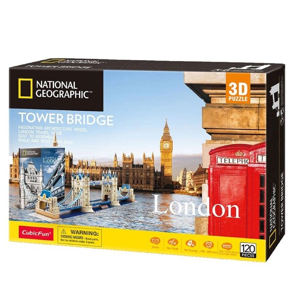 National Geographic London Tower Bridge 120 Piece 3D Puzzle