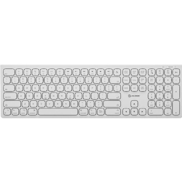 [ASKBT3M] Alogic Echelon USB-C Rechargeable Bluetooth Full Size Keyboard for Mac White US