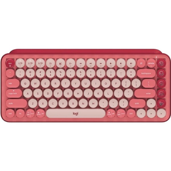 Logitech POP Keys Wireless Mechanical Keyboard With Emoji Keys Heartbreaker Rose [920-010579]