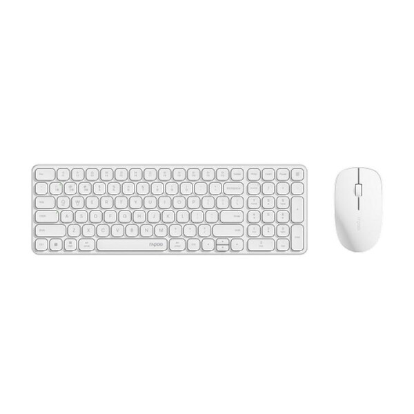 Rapoo 9320M Wireless Compact, Slim Keyboard and Mouse Combo, White [9320M-WHITE]