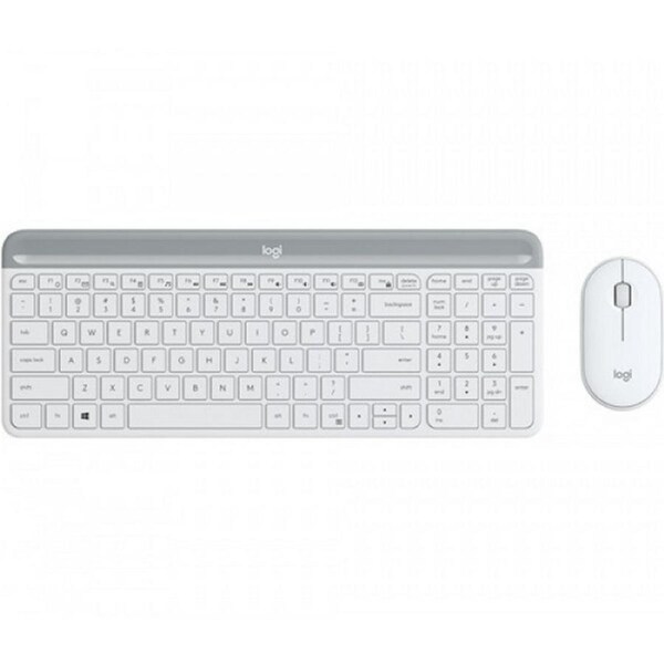 [920-009183] Logitech MK470 White Slim Wireless Keyboard Mouse Combo Nano Receiver Plug&Play
