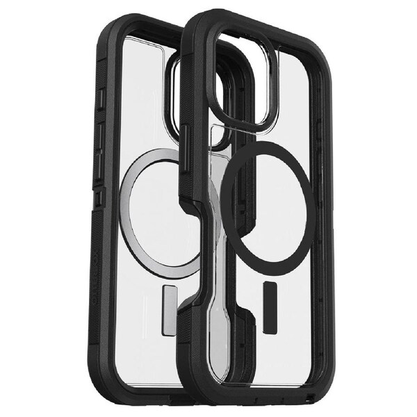 OtterBox Defender XT MagSafe Apple iPhone 16 Pro (6.3') Case Clear/Black - (77-96112), DROP+ 7X Military Standard,Multi-Layer, Raised Edges, Rugged