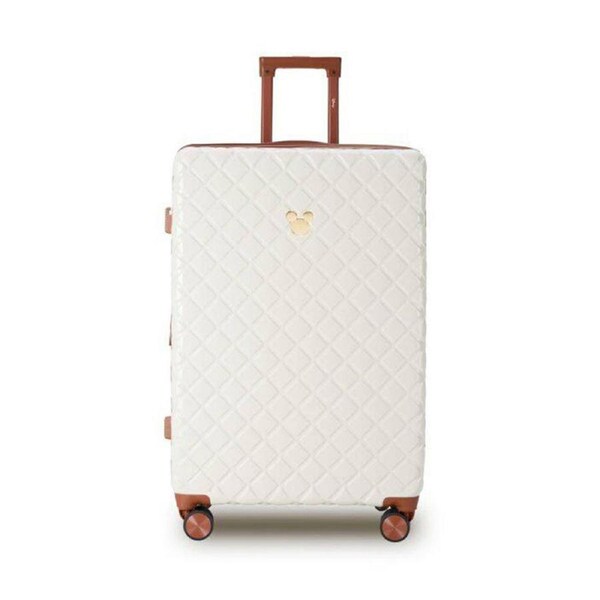Disney Mickey 76cm Suitcase Luggage Travel Checked Trolley Case Ivory/Tan