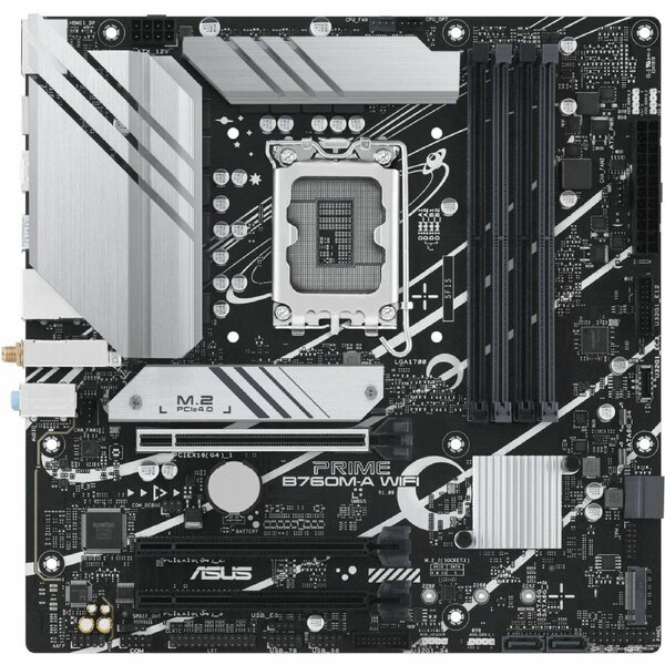 Asus Prime B760M-A WIFI-CSM Desktop Motherboard - Intel B760 Chipset - Socket LGA-1700 - Micro ATX - Core, Pentium Gold, Celeron Processor Supported