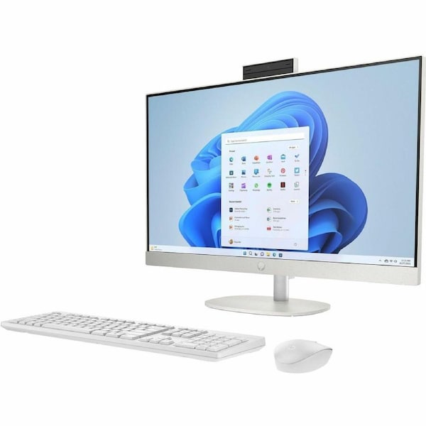 HP 27-cr0000a All-in-One Computer - AMD Ryzen 7 7730U - 16 GB - 512 GB SSD - 27" Full HD - Desktop - Shell White - AMD Chip - 19