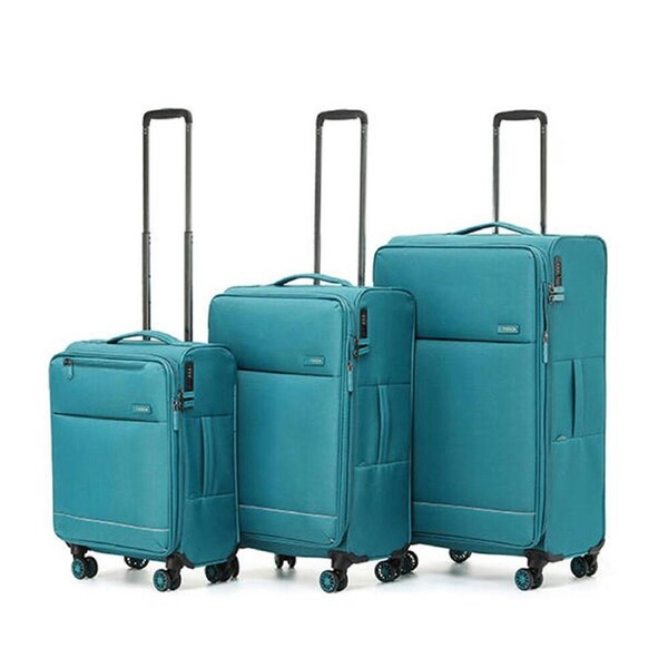 3pc Tosca So-Lite Travel Suitcase Checked/Carry On Trolley Luggage Set Teal