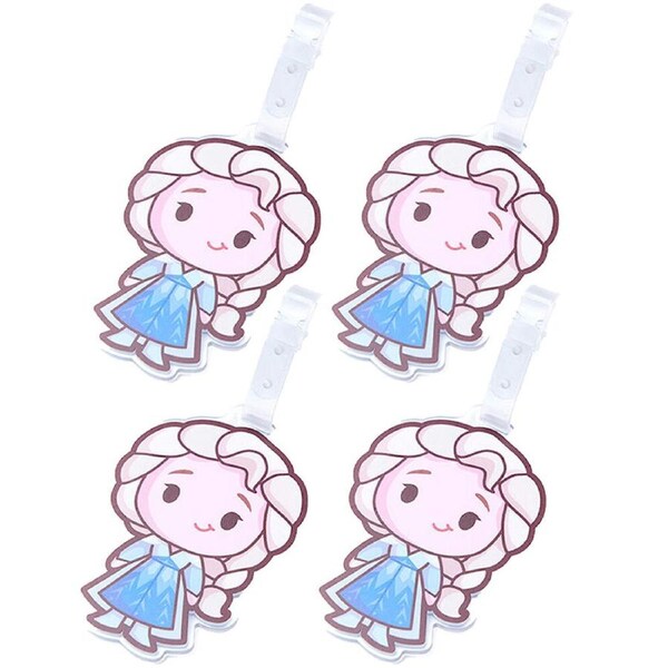 4x Disney Luggage Tag Suitcase Identity Name/Address Label Bag Badge Frozen