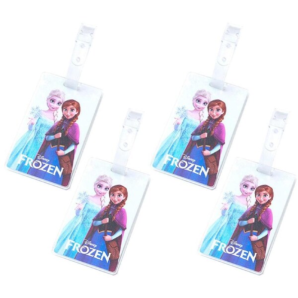 4x Disney Luggage Tag Suitcase Identity Name/Address Label Bag Badge Frozen