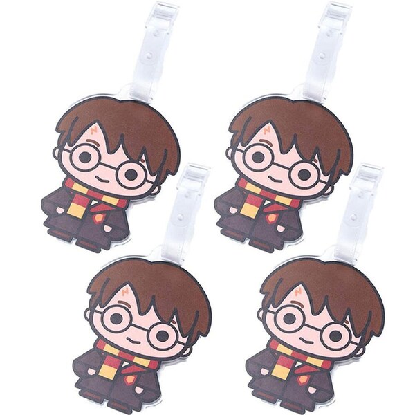 4x Harry Potter Luggage Tag Suitcase Identity Name/Address Bag Label Harry