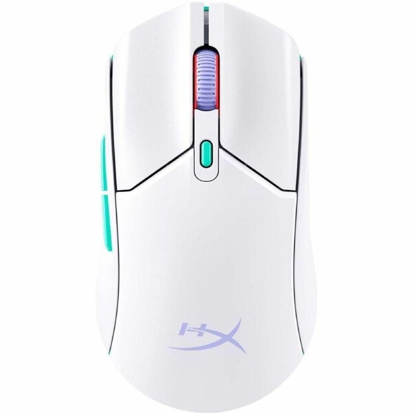 HyperX Pulsefire Haste 2 Core Gaming Mouse - Bluetooth - USB 2.0 Type A - Optical - 6 Button(s) - White - Wireless - 2.40 GHz -